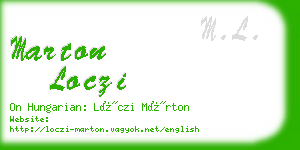 marton loczi business card