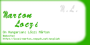 marton loczi business card